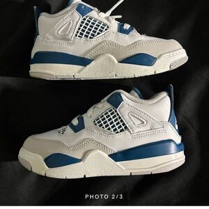 DS NIB AIR JORDAN 4 RETRO 'INDUSTRIAL BLUE' TODDLER Sz 9